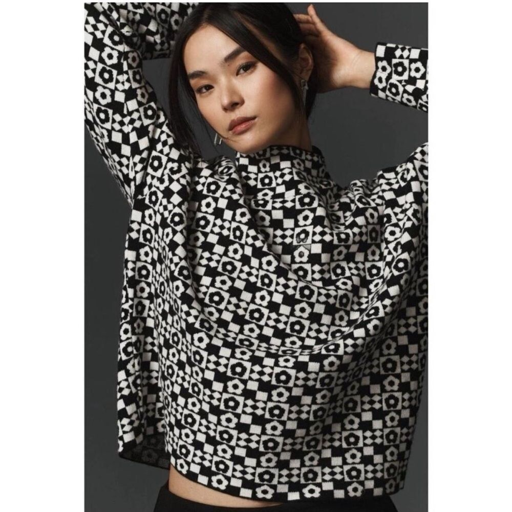 Anthropologie The Carys Mock-Neck Sweater by Maeve